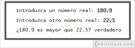 Resultado que se desea ver por pantalla en el enunciado 1 del ejercicio Instrucciones necesarias, del tutorial de Algoritmos de Abrirllave