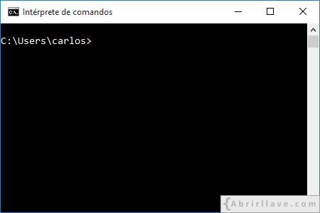 Uso del comando CLS en la consola de Windows - Ejemplo del tutorial de CMD de {Abrirllave.com
