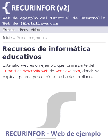 Captura pantalla de RECURINFOR en 1 columna