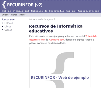 Captura pantalla de RECURINFOR en 2 columnas