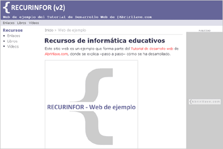 Captura pantalla de RECURINFOR en 3 columnas