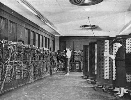 Fotografía de la computadora ENIAC.