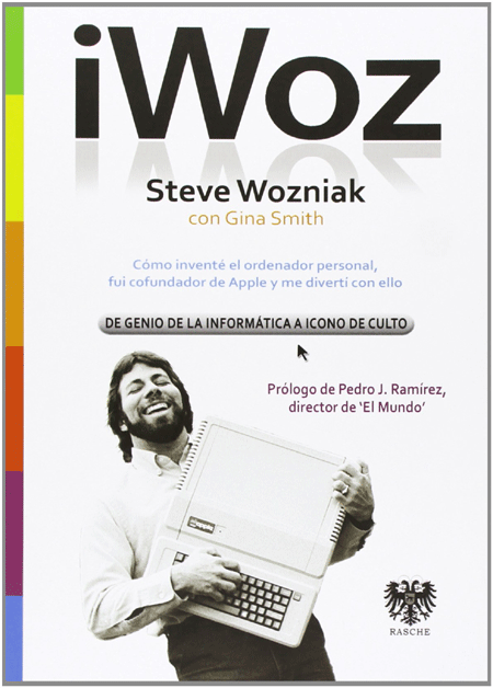 Portada de libro iWoz. De genio de la informática a icono de culto.